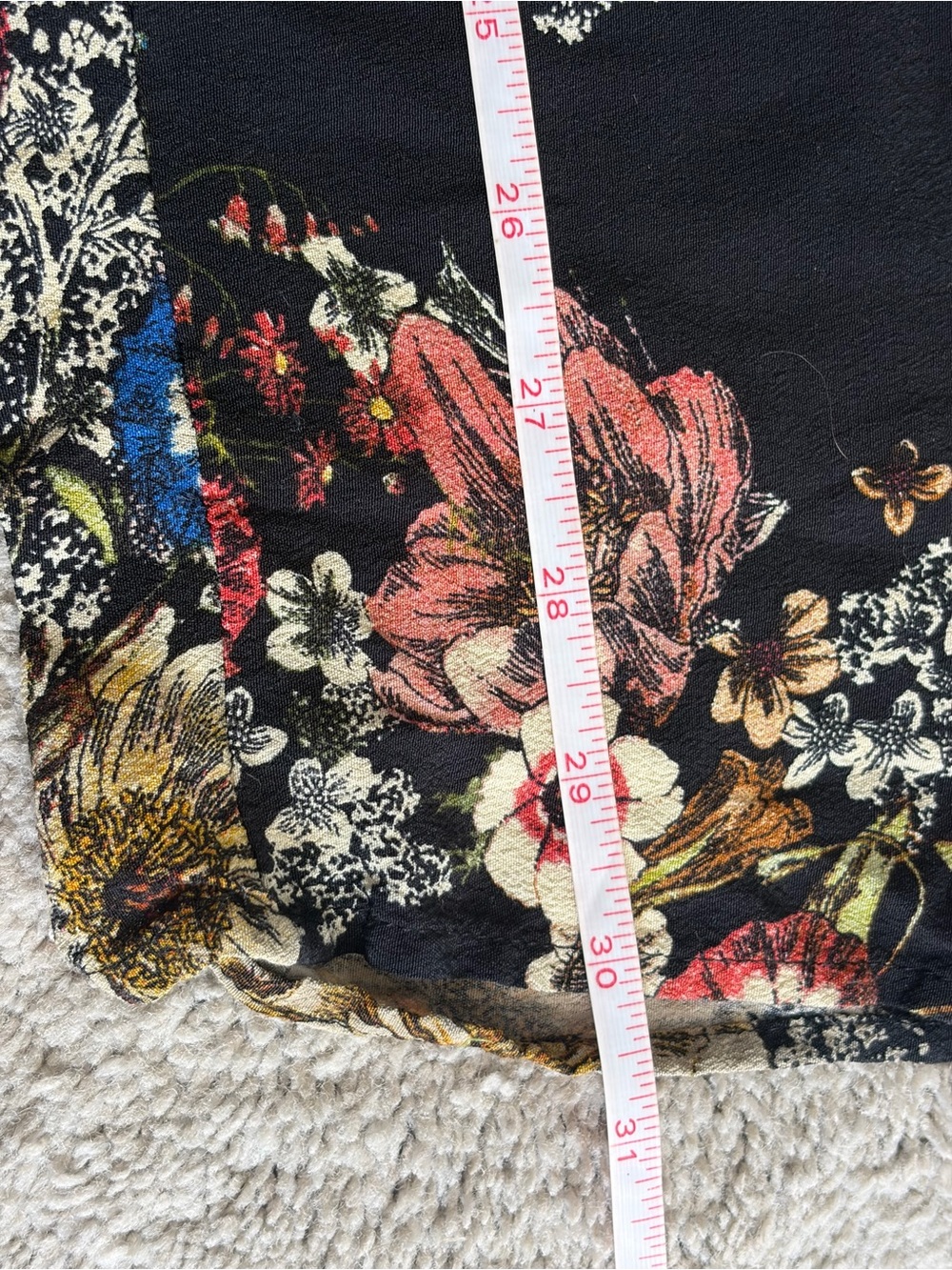 Philosophy Floral Wide-Leg Pants, Women’s Black XS Viscose Flowy Pants w/ Pocket - Picture 9 of 9